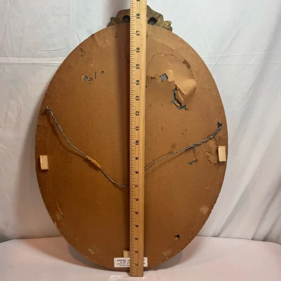 Elegant Vintage Gold Oval Wall Mirror, French Louis XV Style 18x13 - Picture 4 of 5
